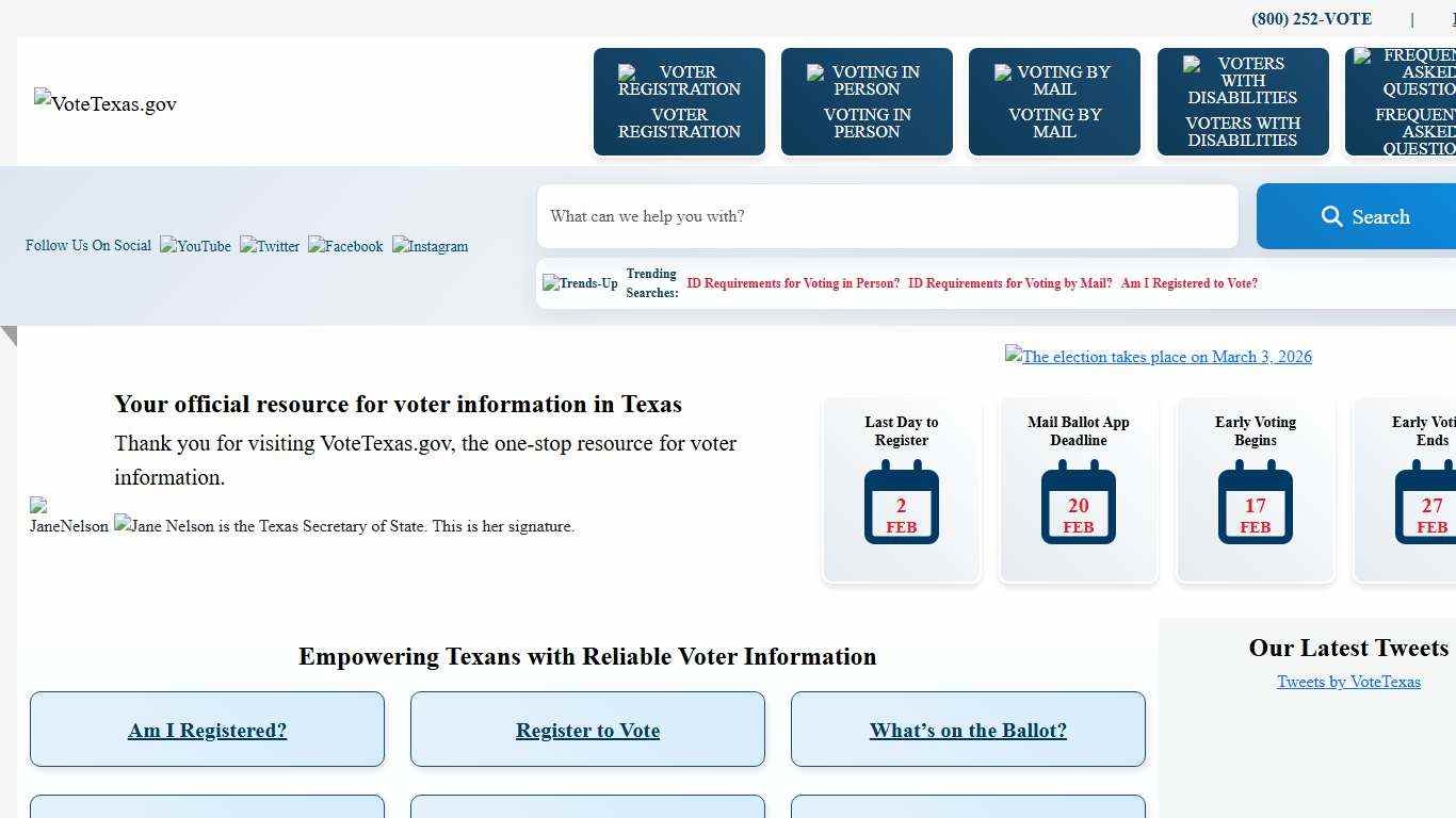 Your Guide to Voting in Texas VoteTexas.gov